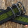 Black with Green Striped Military Strap - Image 3